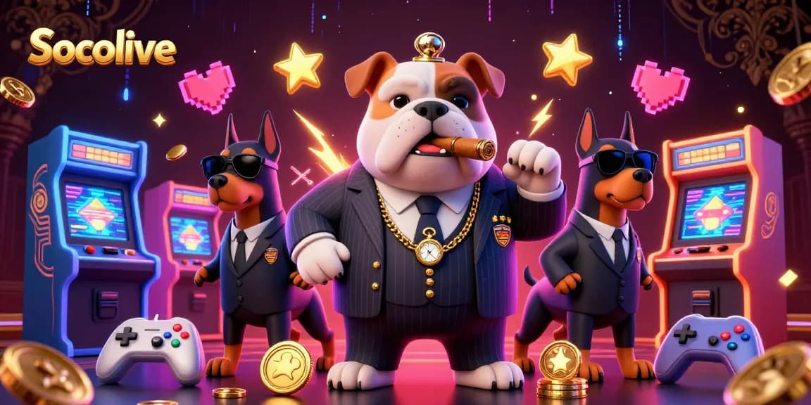 Engage in thrilling gameplay with Socolive's lively casino scene featuring vibrant elements and colorful game machines.