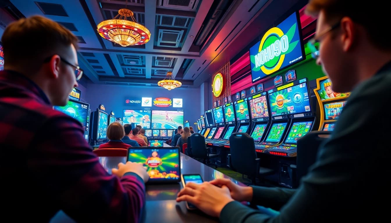 NOHU online gaming portal showcasing diverse gameplay and vibrant graphics, highlighting excitement and innovation.