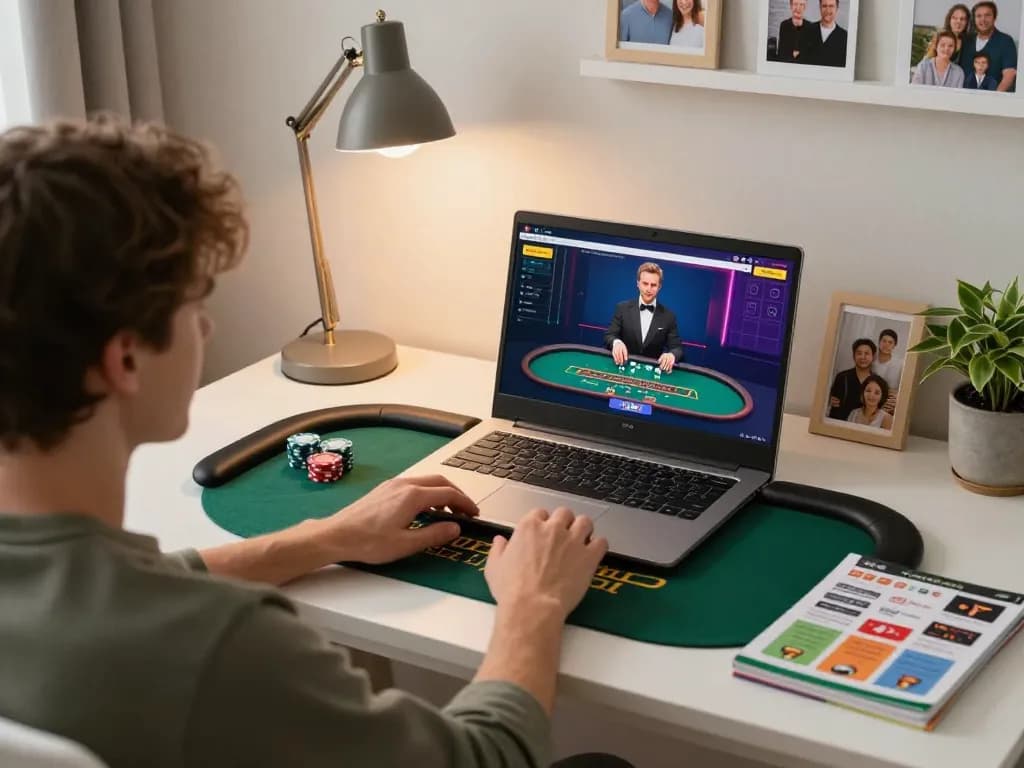 Experience fly88 đăng nhập with engaging live dealer blackjack in a cozy home setting