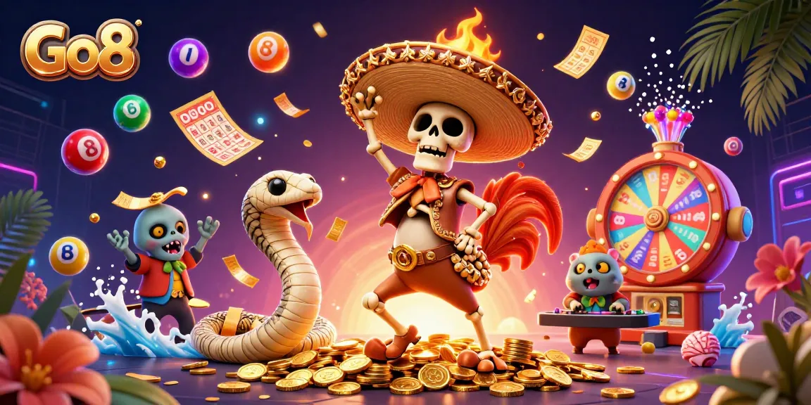 Join the excitement of the Go8 casino scene with vibrant characters and dynamic gaming elements!
