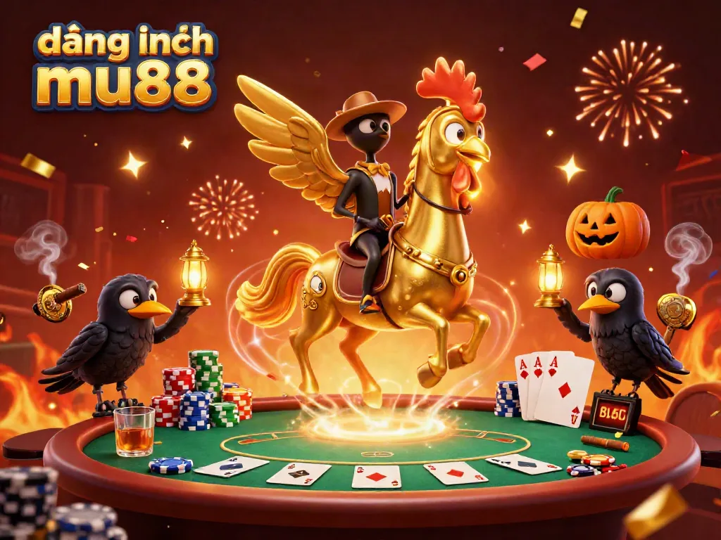 Engage with the exciting world of đăng nhập mu88 featuring a golden rooster in a casino.