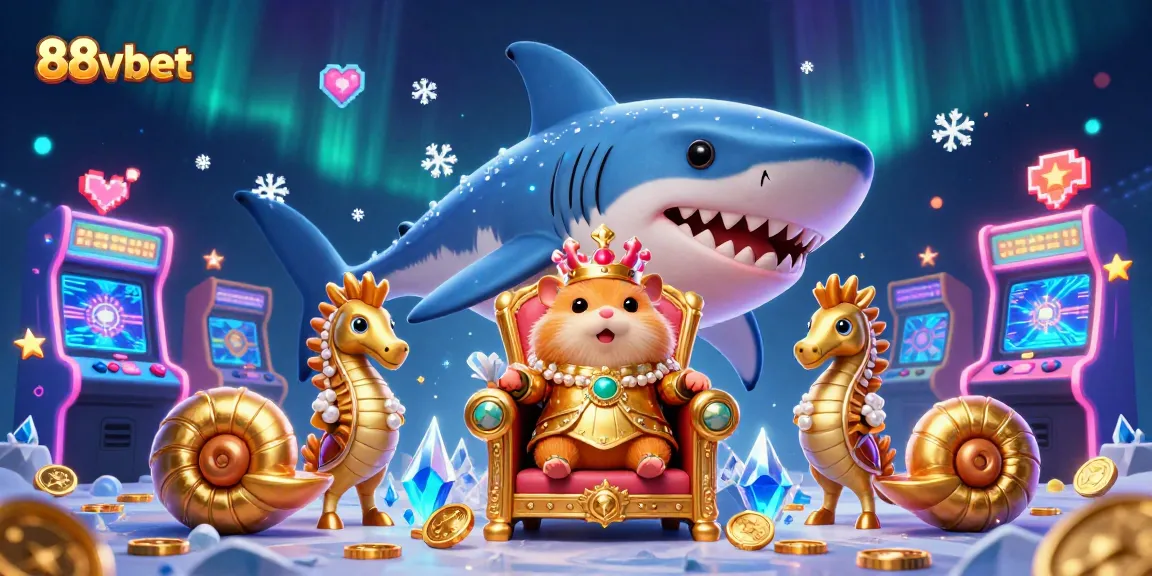 Experience the excitement at 88vbet with a fierce hamster king amidst gaming elements in a casino atmosphere.