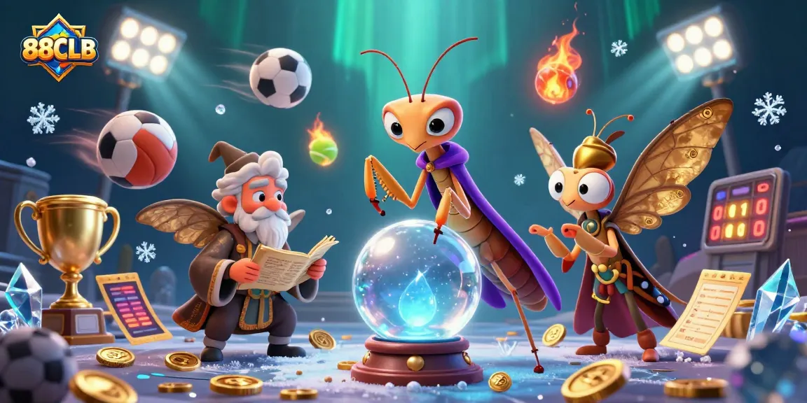 Engage with 88CLB's thrilling betting scene featuring dynamic sports elements and mystical characters.