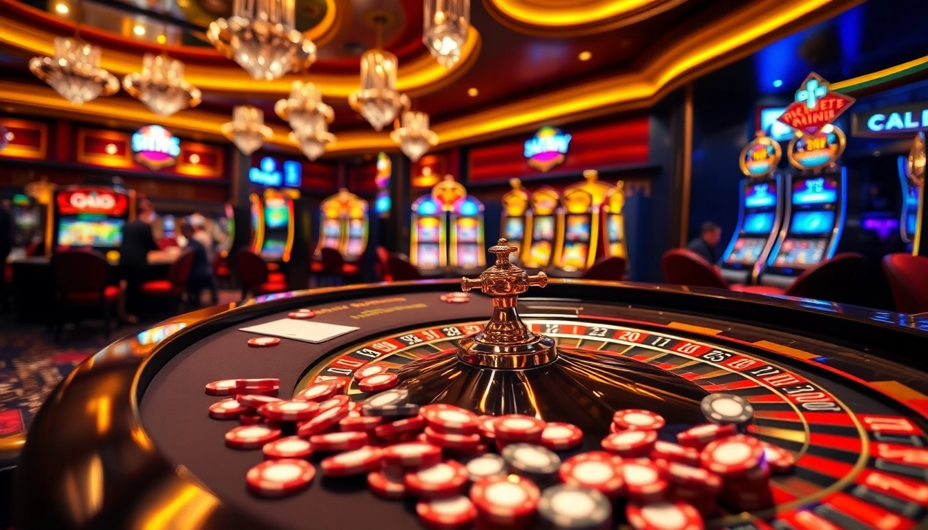 Experience luckywin with vibrant casino action showcasing dice and poker chips.