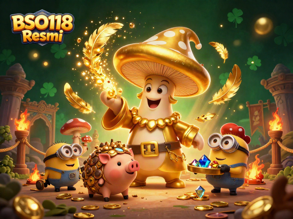 Experience the magical treasures of BSO118 Resmi in this enchanting 3D casino illustration.