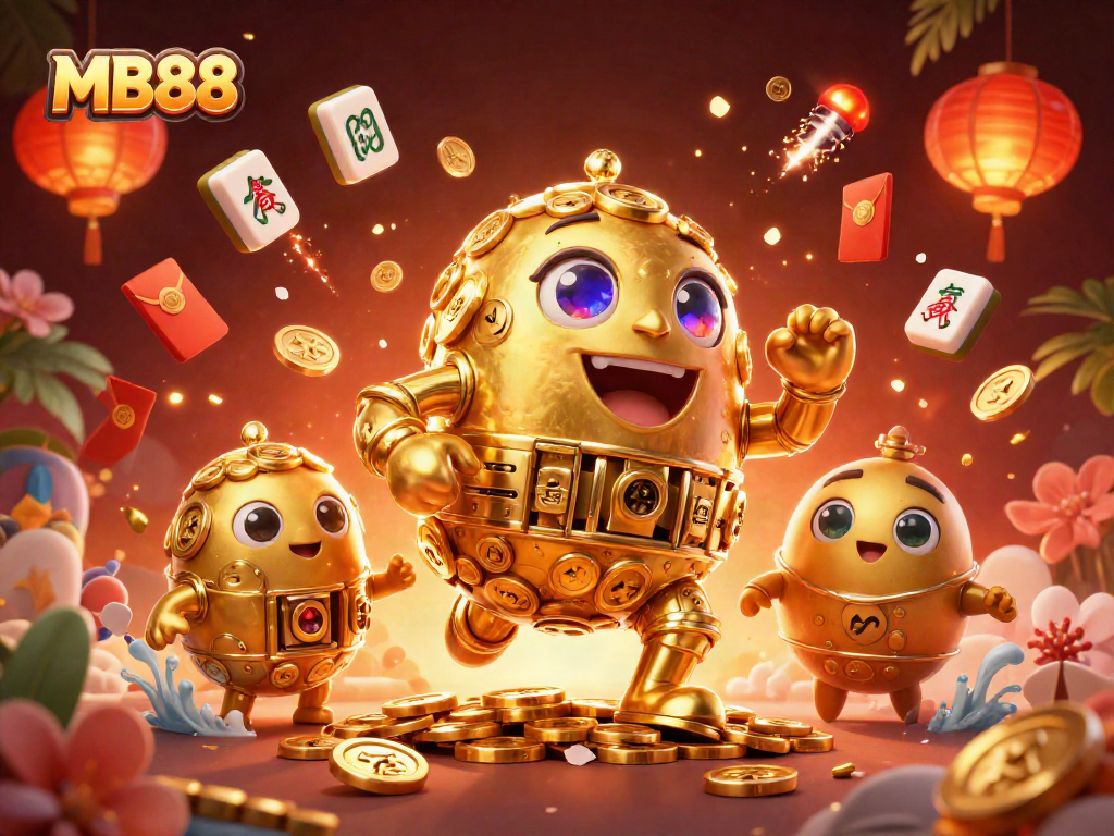 Experience thrilling gameplay with MB88's vibrant casino-themed 3D illustration.