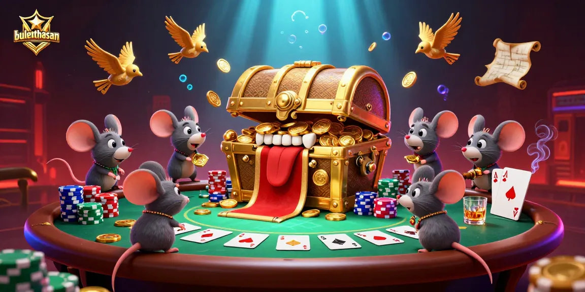 Engage with bulenthasan's vibrant 3D casino illustration showcasing a dynamic poker scene.