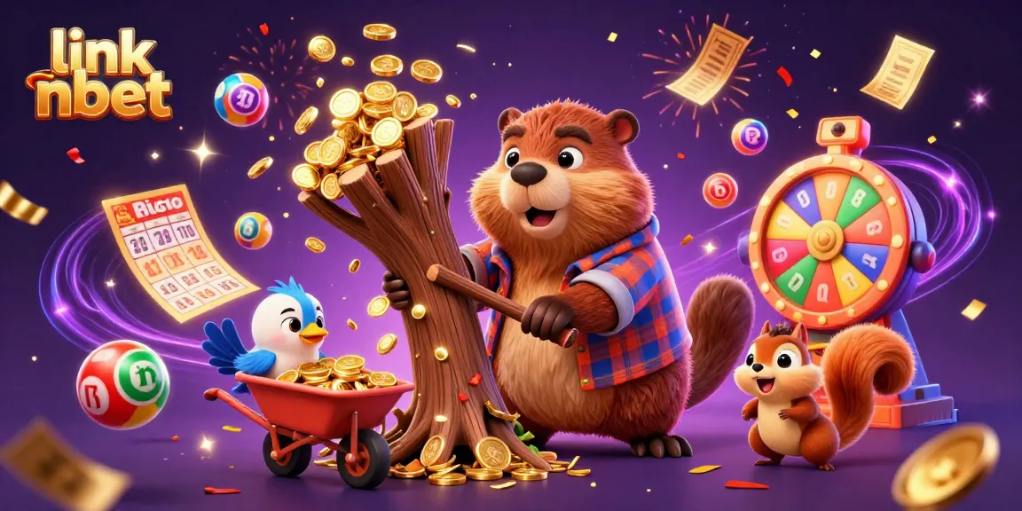 Join the fun with link nbet as a beaver chops coins and a bird collects winnings!