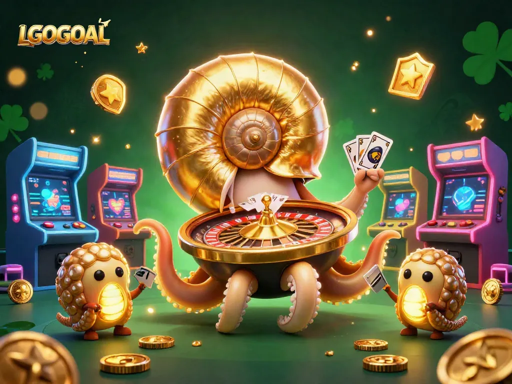 Experience thrilling gameplay at LGOGOAL with vibrant 3D casino elements and captivating characters.