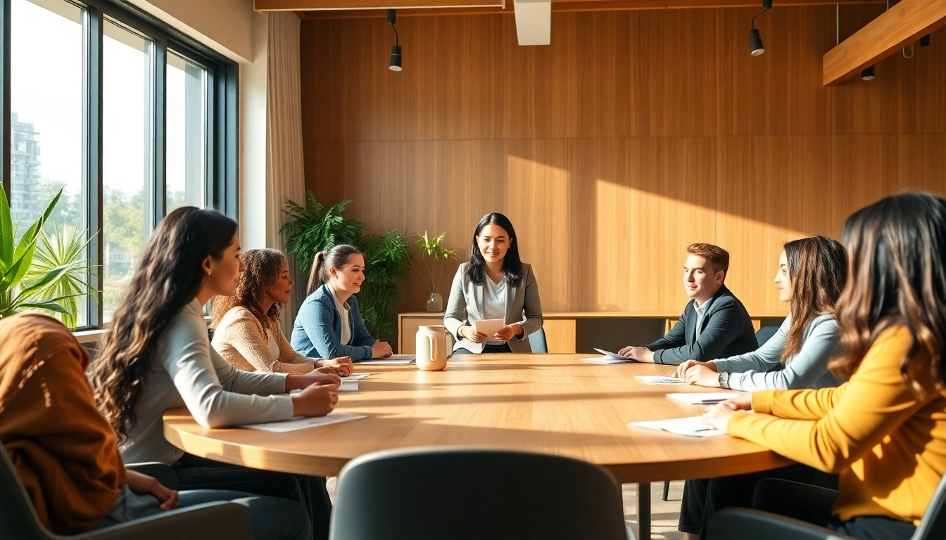 Engaged individuals in a career coaching workshop, fostering collaboration and growth in Career coaching.