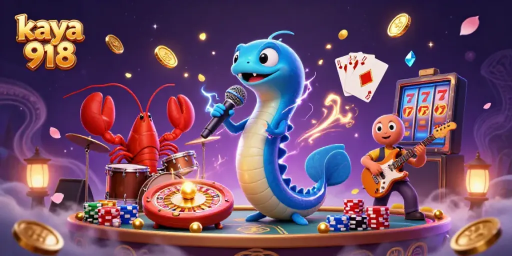 Experience the excitement of kaya 918 with vivid underwater casino scenes and animated gaming elements.