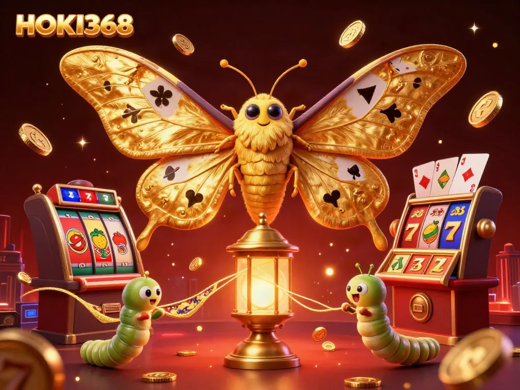Experience HOKI368's thrilling jackpot action with a vibrant 3D scene featuring spectacular slot game visuals.