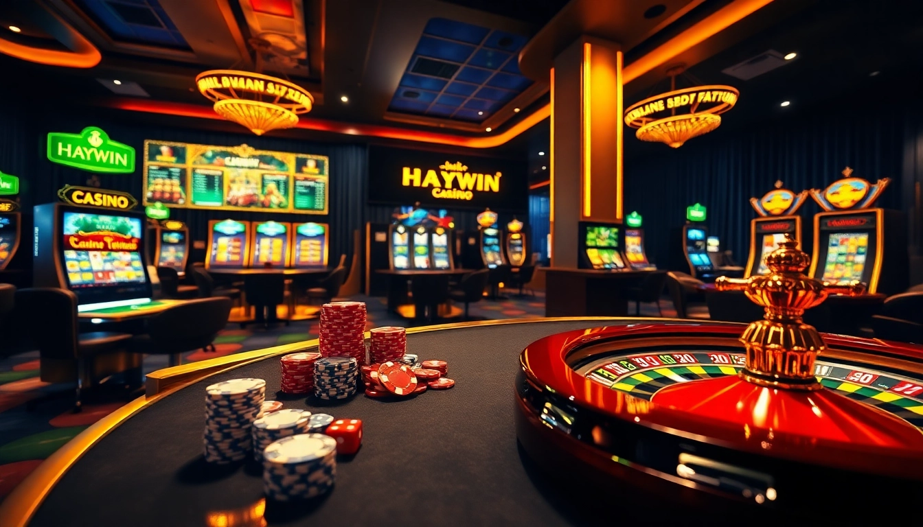 Engaging Haywin gambling scene showcasing casino games and excitement.