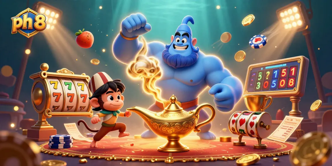 Engage with ph 8's immersive casino experience featuring a dynamic scene with magical elements.