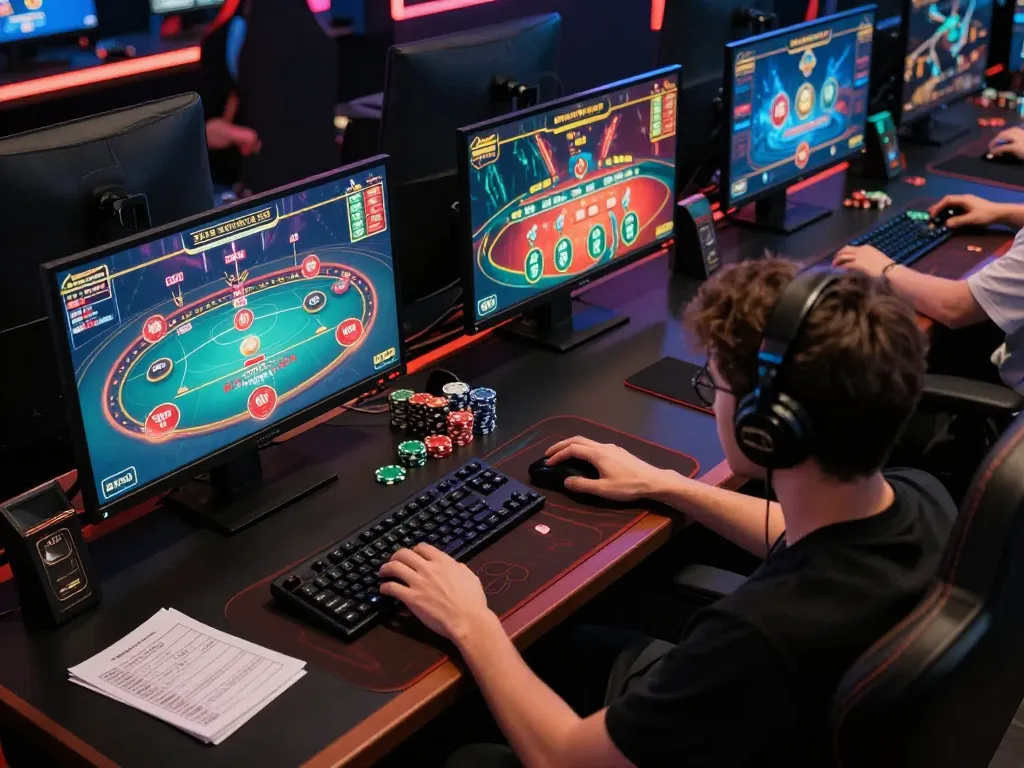 Engaging in professional online gaming with SC88 strategy notes and multiple casino screens visible