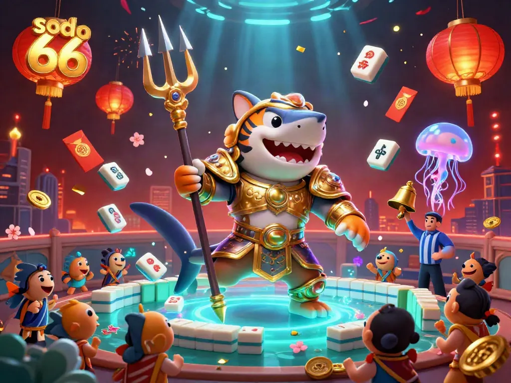 Experience thrilling wins at sodo 66 with a vibrant underwater casino illustrated scene filled with fun elements.