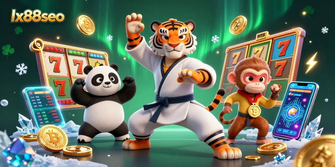 Experience the exciting world of lx88seo with a vibrant casino scene featuring a kung fu tiger master and rewards galore