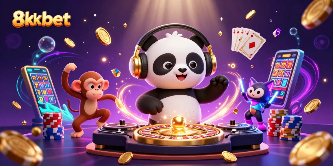 Experience thrilling gameplay at 8xbet casino with DJ panda spinning, vibrant gameplay elements, and dynamic visuals.