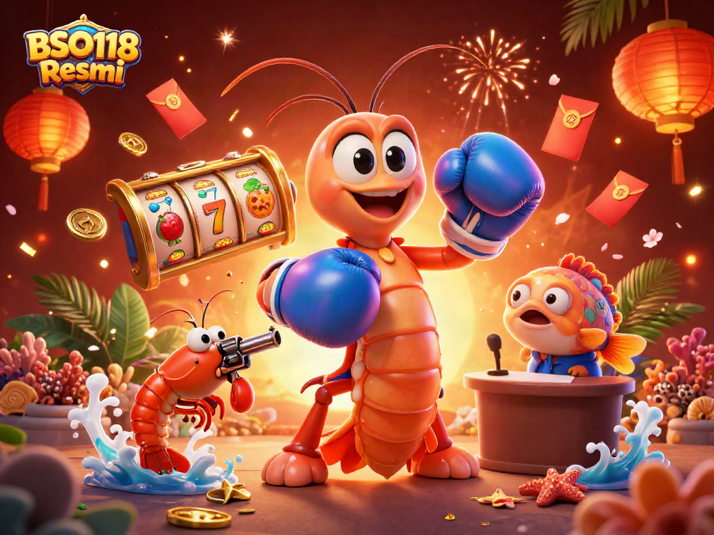 Play slots like a pro with BSO118 Resmi in this vibrant 3D casino illustration