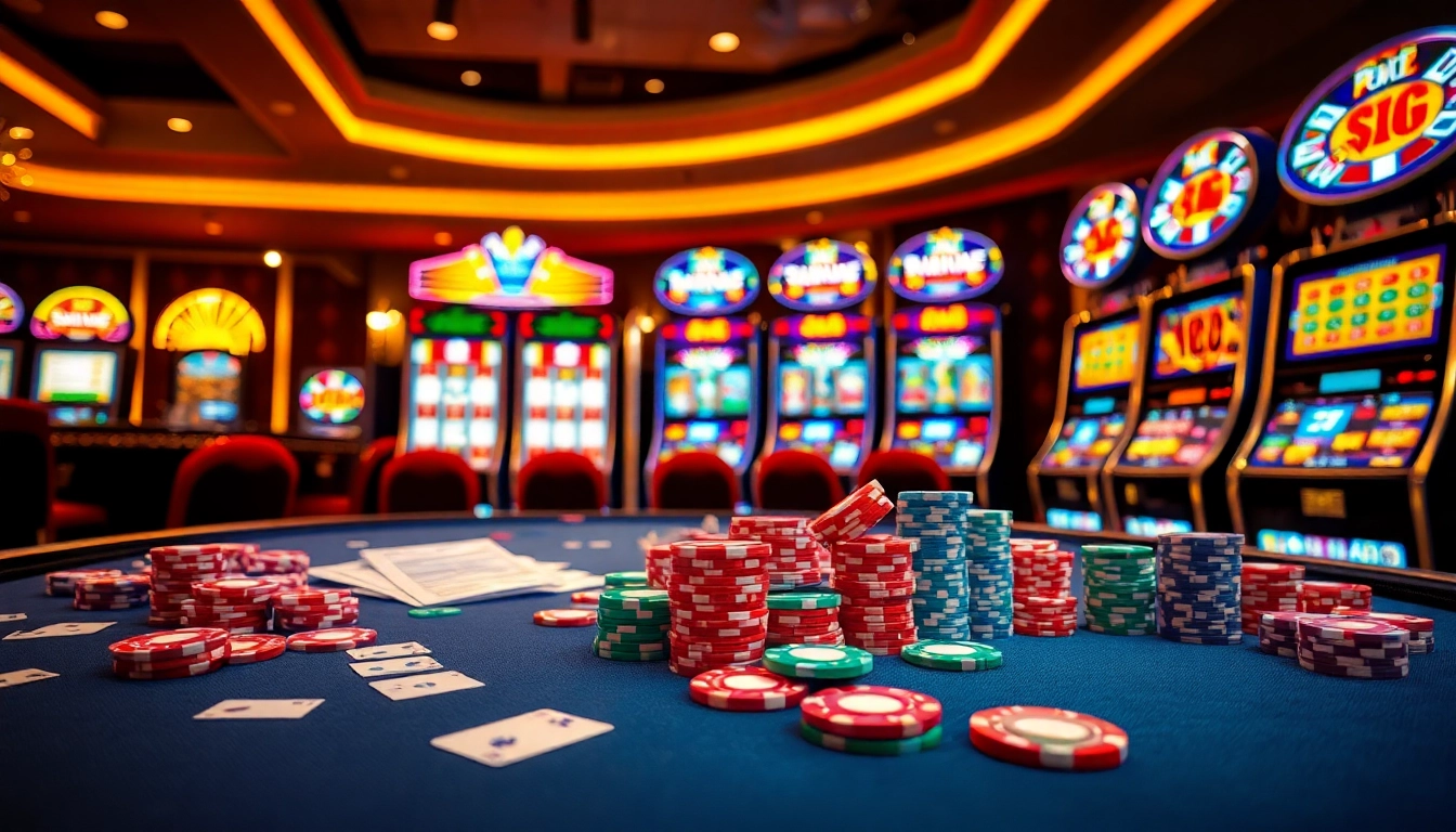 Experience thrilling Hela Ads promotions at a vibrant casino table with poker chips and cards.