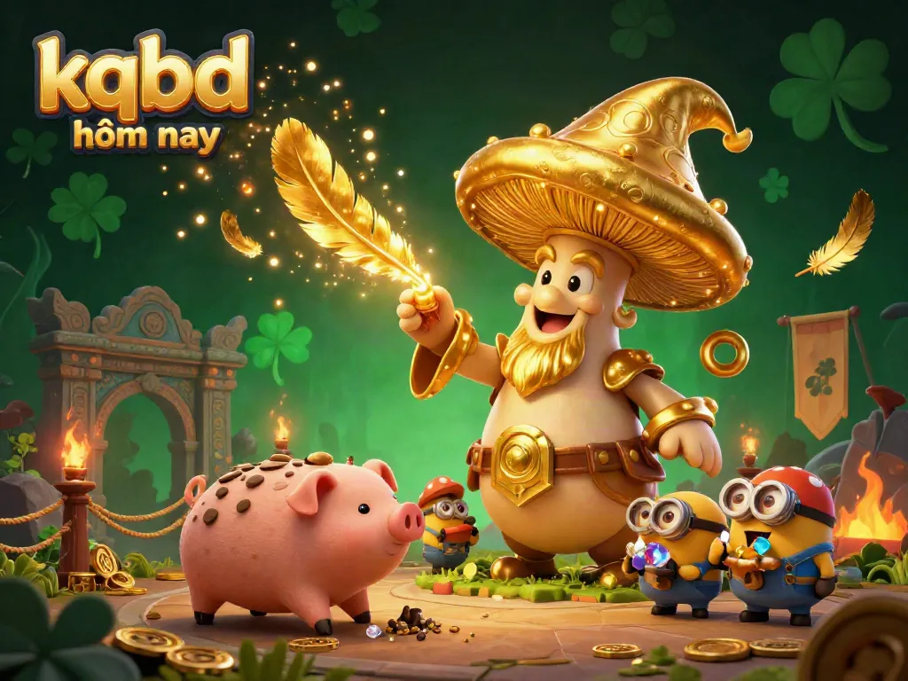 Witness kqbd hôm nay magic as the wizard creates golden treasures in an enchanting gambling scene.