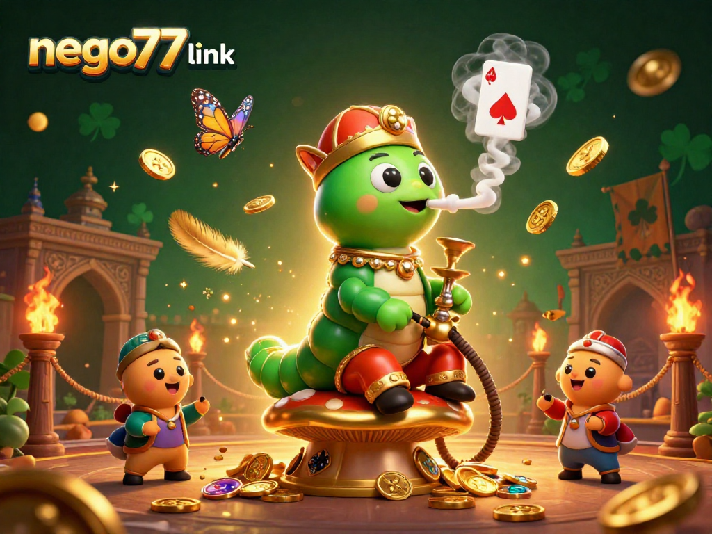 Place bets with the vibrant nego77 link scene, showcasing dynamic gaming elements and a colorful atmosphere.