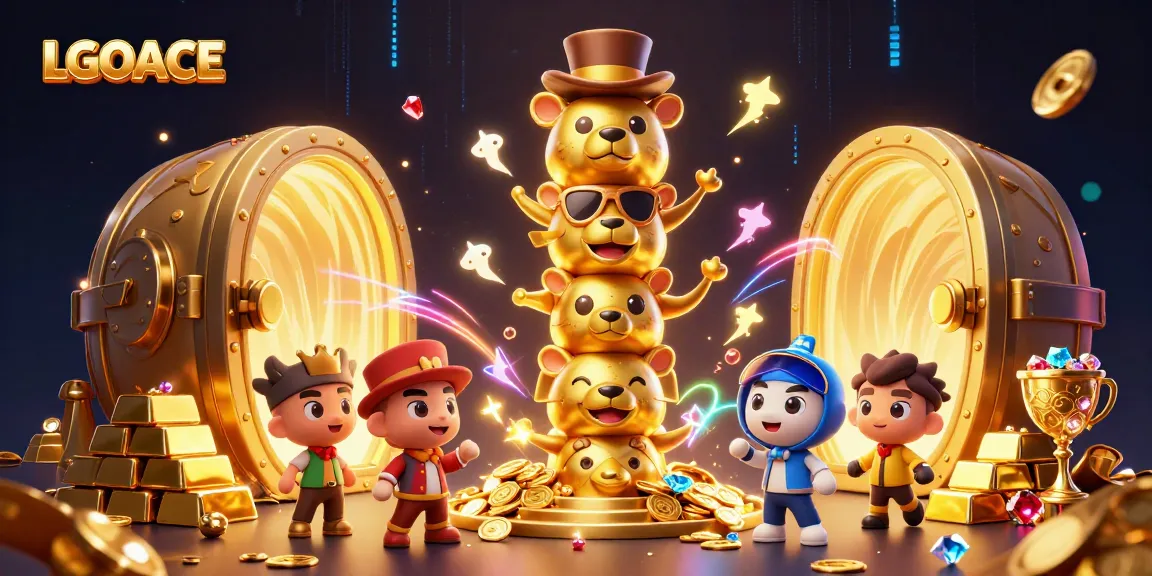 LGOACE showcases an energetic casino scene featuring a golden totem pole and treasure elements for betting excitement.