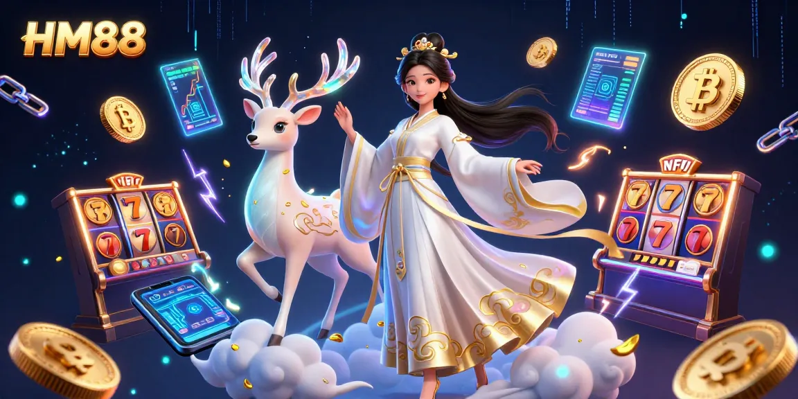 Engage with slot machines and crypto elements in the immersive world of HM88 gaming.