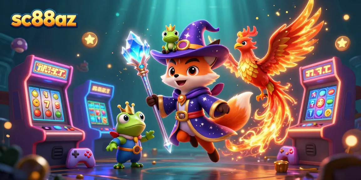 Engage with the thrilling experience of sc88az, showcasing a fantasy casino world filled with magic and excitement.