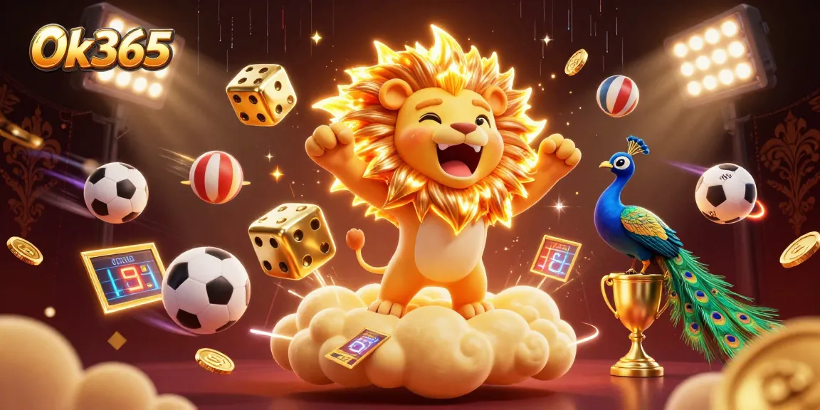 Experience thrilling gameplay at Ok365 with a dazzling casino scene featuring vibrant characters and rich elements.