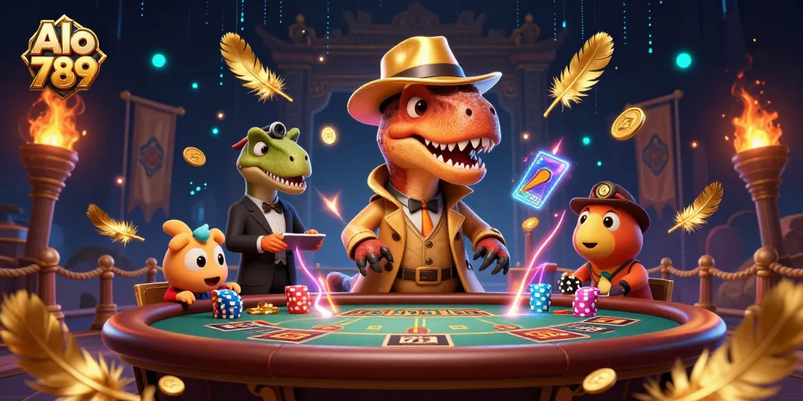Alo 789 brings excitement to the gaming scene with colorful characters at a blackjack table