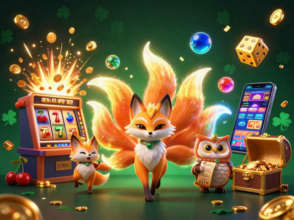 Engage with IDNSCORE in a vibrant casino scene featuring mythical characters and exciting game elements.