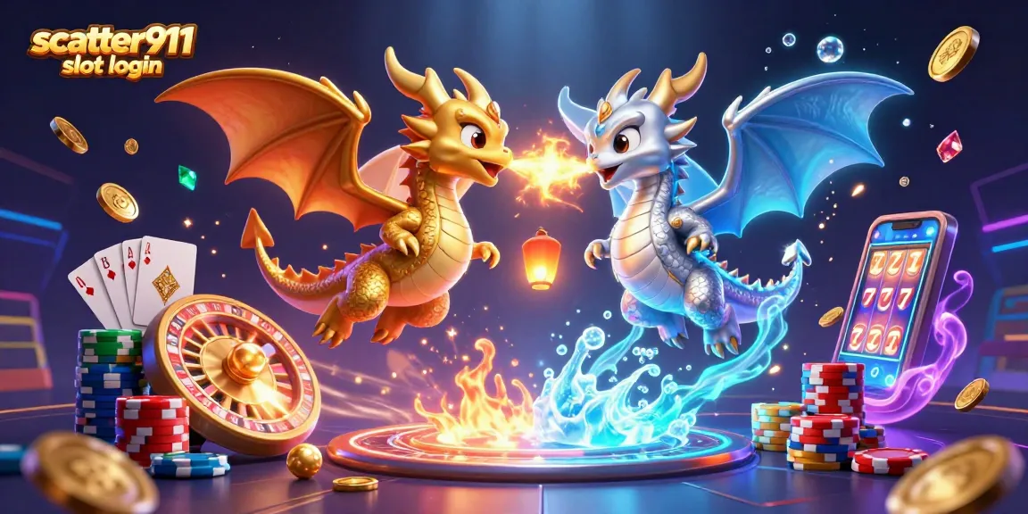 Experience the excitement of scatter911 slot login with dynamic dragons and vibrant casino elements.