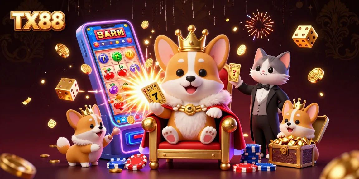 Experience TX88's thrilling jackpot excitement with our animated casino scene.