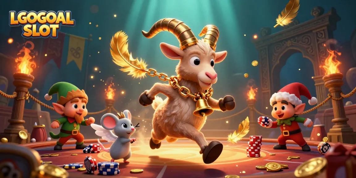 Experience exciting gaming with LGOGOAL SLOT at a vibrant casino scene filled with adventure.