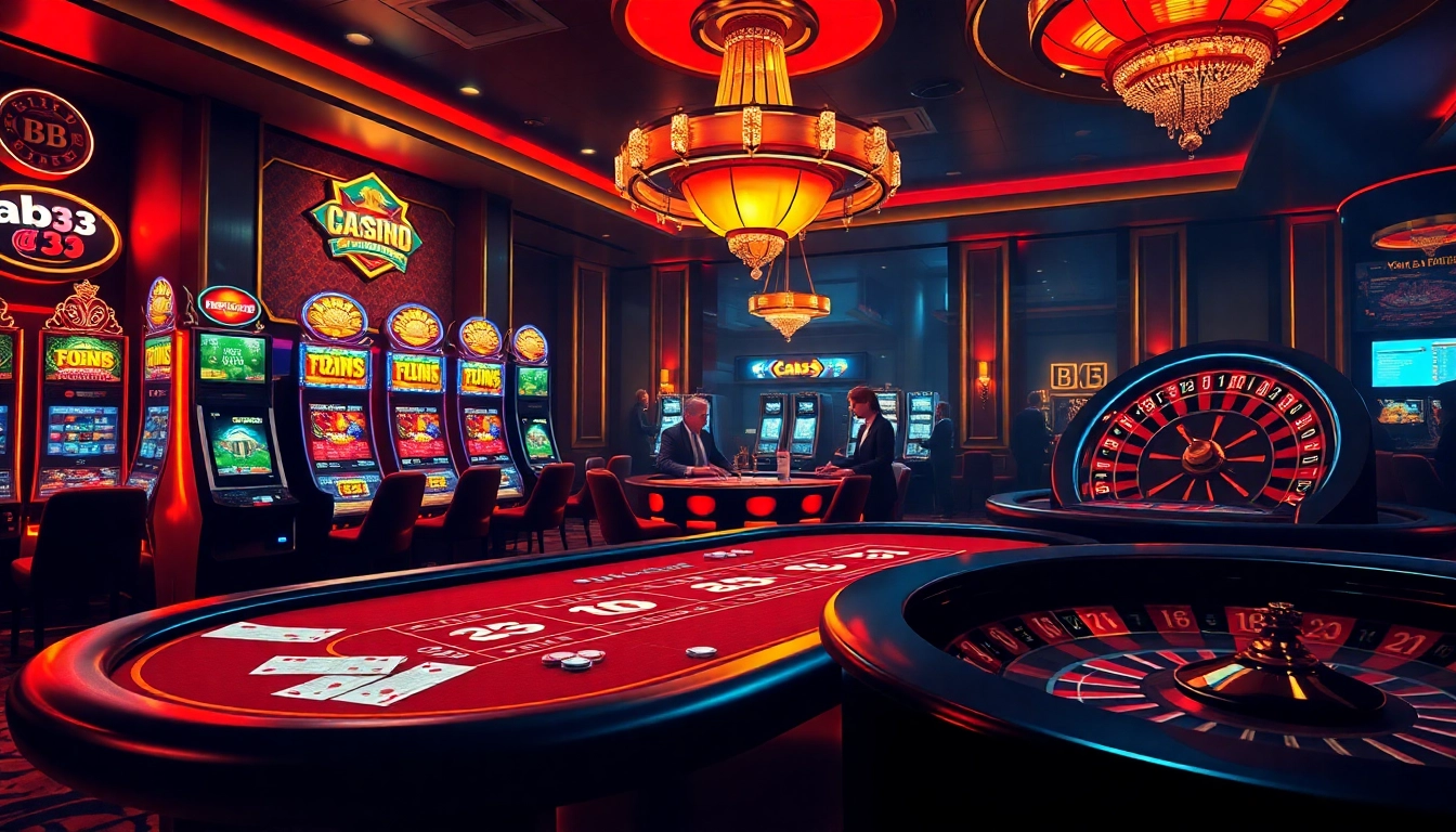 Bettors enjoying a dynamic bk33 online casino experience with vibrant gaming elements.