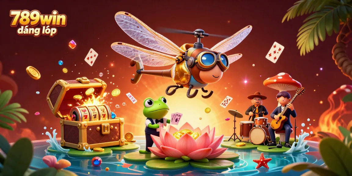 Engage in thrilling gaming at "789win đăng nhập" with a vibrant 3D casino scene showcasing action and excitement.