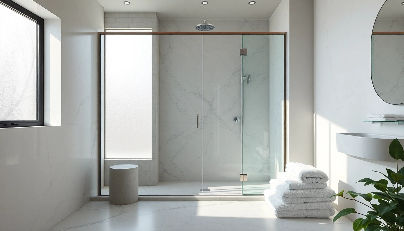 Discover elegant showers with a luxurious design in a modern bathroom setting.