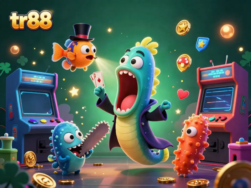 Experience thrilling card tricks at tr88 with enchanting sea creatures performing deep-sea magic under a sparkling casino atmosphere.