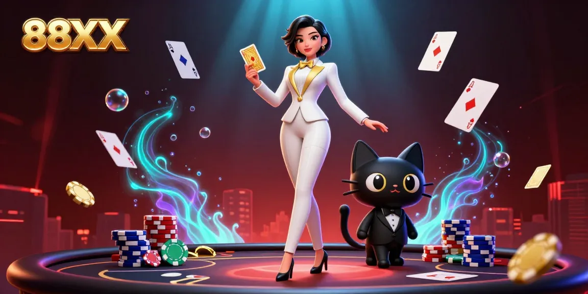 Join the excitement with 88XX by shuffling cards at a glamorous poker table.
