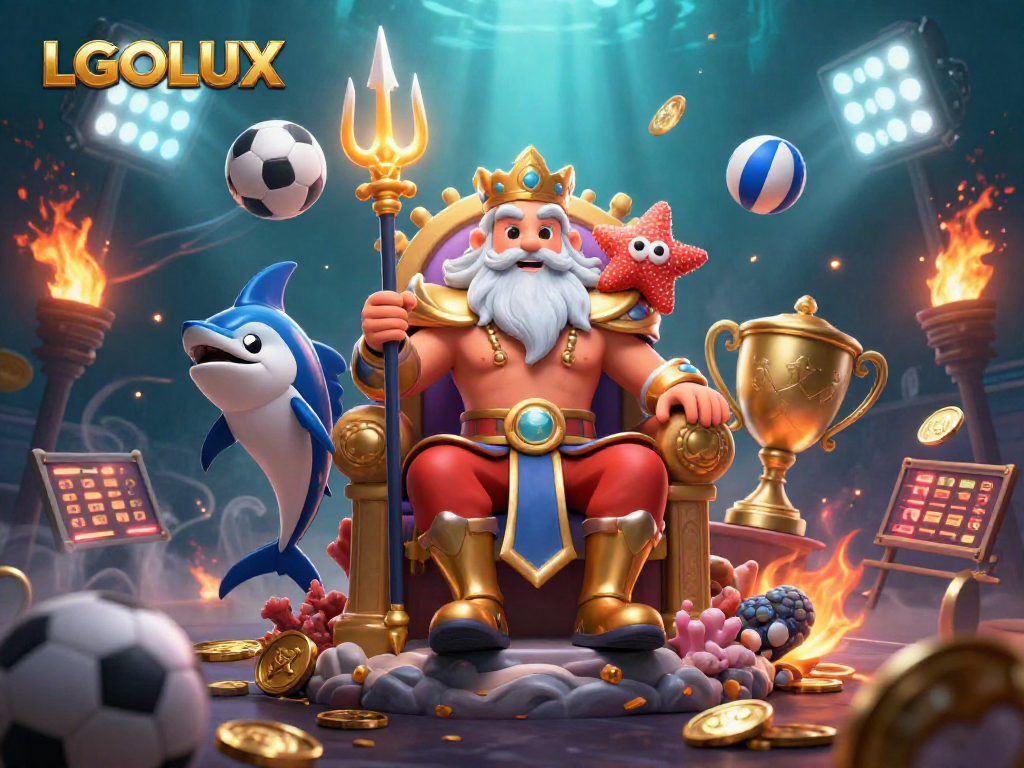 Experience LGOLUX's thrilling casino adventure with Neptune and dynamic sports elements.