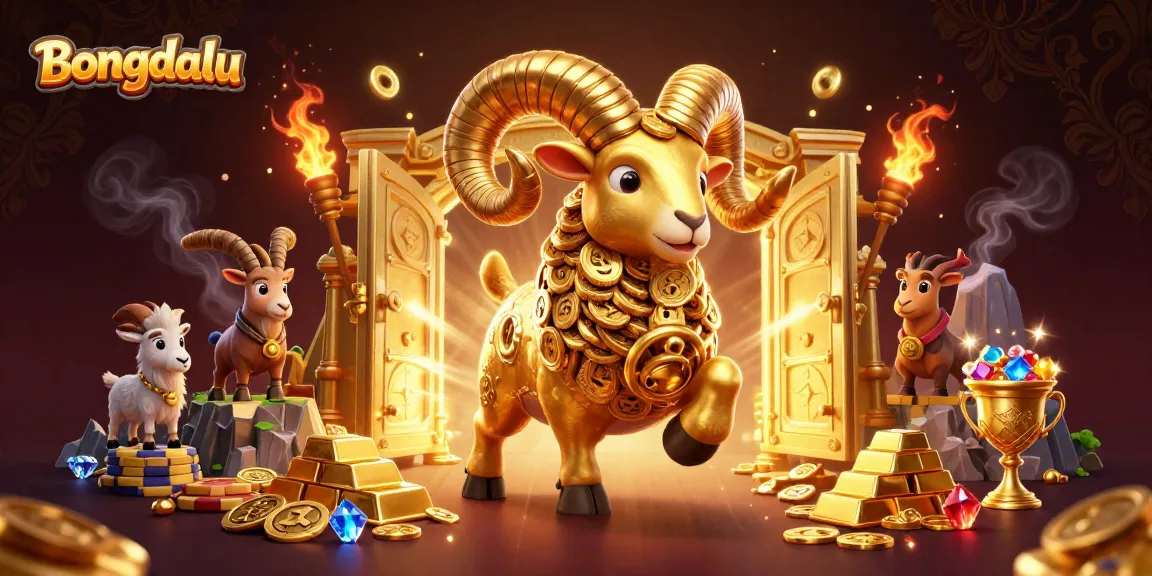 Experience Bongdalu's live sports betting action with a vibrant 3D illustration of golden elements and dynamic characters.