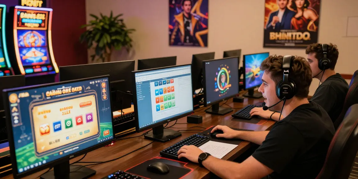 Engaged players exploring credit card casinos at https://crownwoods.org.uk in a vibrant gaming environment.