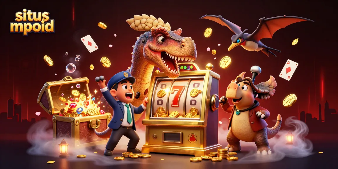Experience immense wins at situs mpoid with a thrilling 3D cartoon casino themed illustration.
