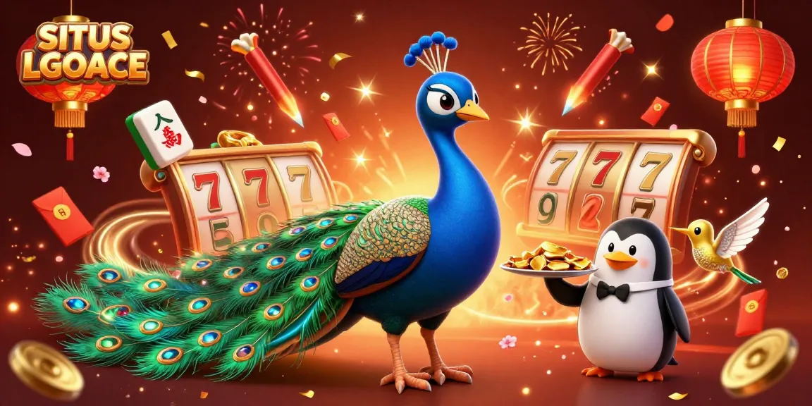 Engage with SITUS LGOACE in this vibrant 3D illustration filled with dynamic casino elements.