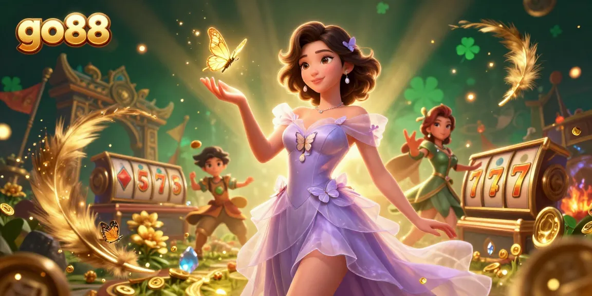 Experience the thrill of playing go 88 with vibrant slot reels and dynamic winning elements in a captivating scene.