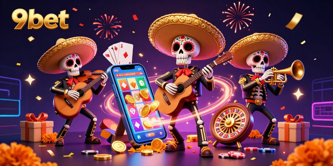 Engage with dynamic casino action featuring 9bet's vibrant mariachi scene and immersive gaming elements.