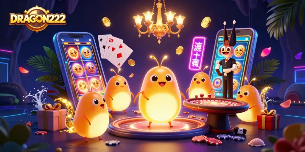 DRAGON222 hadir dengan permainan kasino yang menarik dengan permen lampu glowworm di aula kasino.