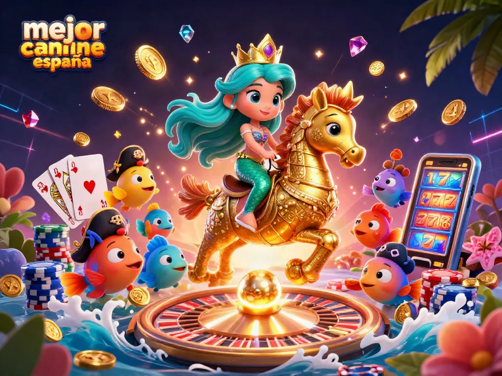 Explora las emociones del mejor casino online España con una ilustración vibrante y llena de detalles.