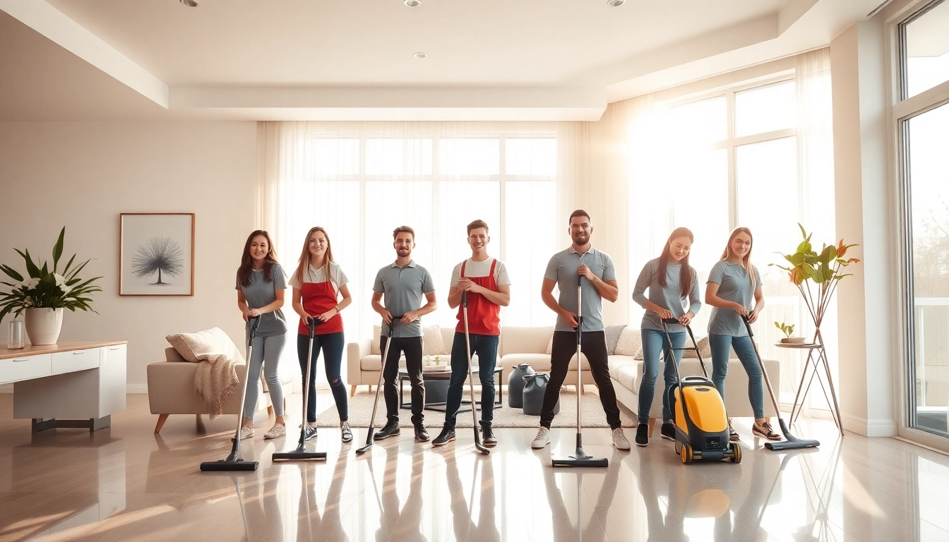 Efficient cleaning services calgary in action, showcasing a team maintaining a pristine home.